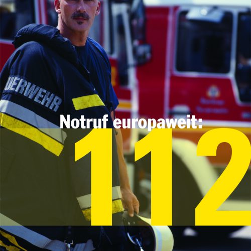 Notruf europaweit: 112 - Aktionsplakat zum EU-Notruftag am 11.2.2011